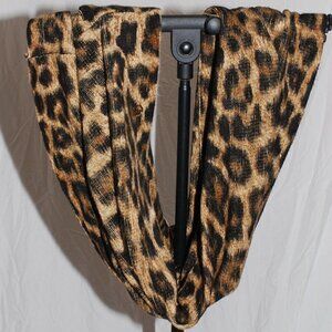 41” Micheal Kors Tube Neck Scarf Cheetah Print 100% Acrylic Everyday Scarf EUC